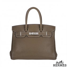 Hermes Birkin 30 cm Etoupe Togo Leather Handbag
